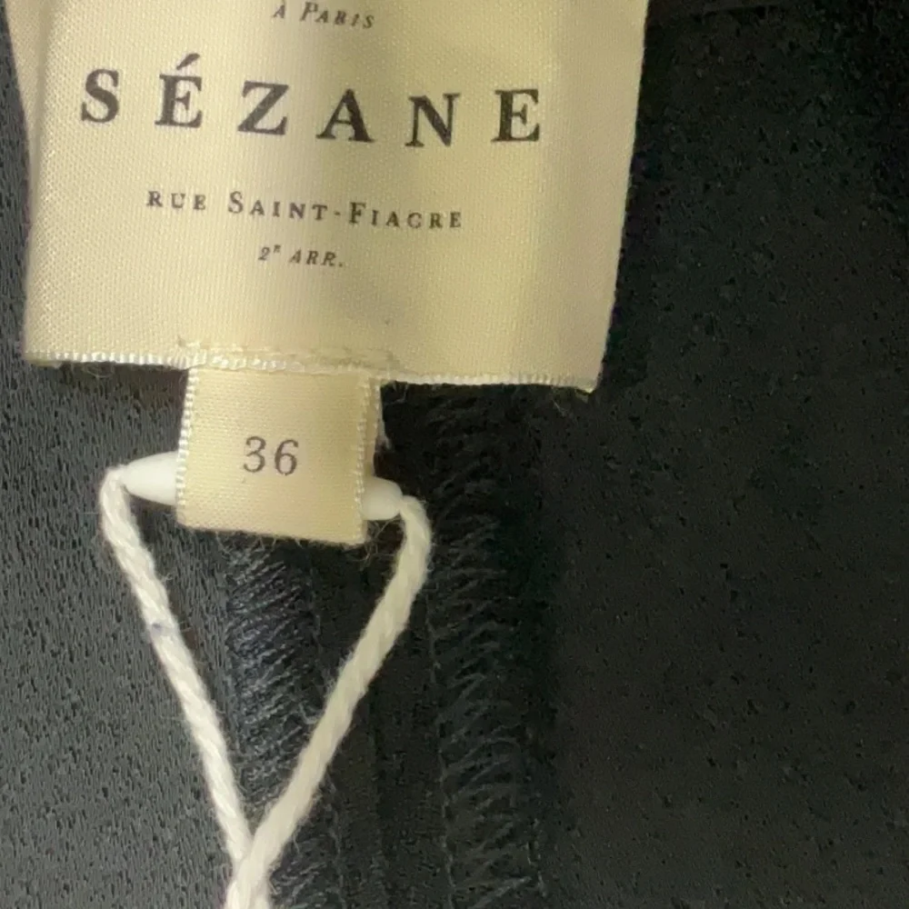 NWT Sezane Ross Pants Black Pull On Trousers size US 4/FR 36